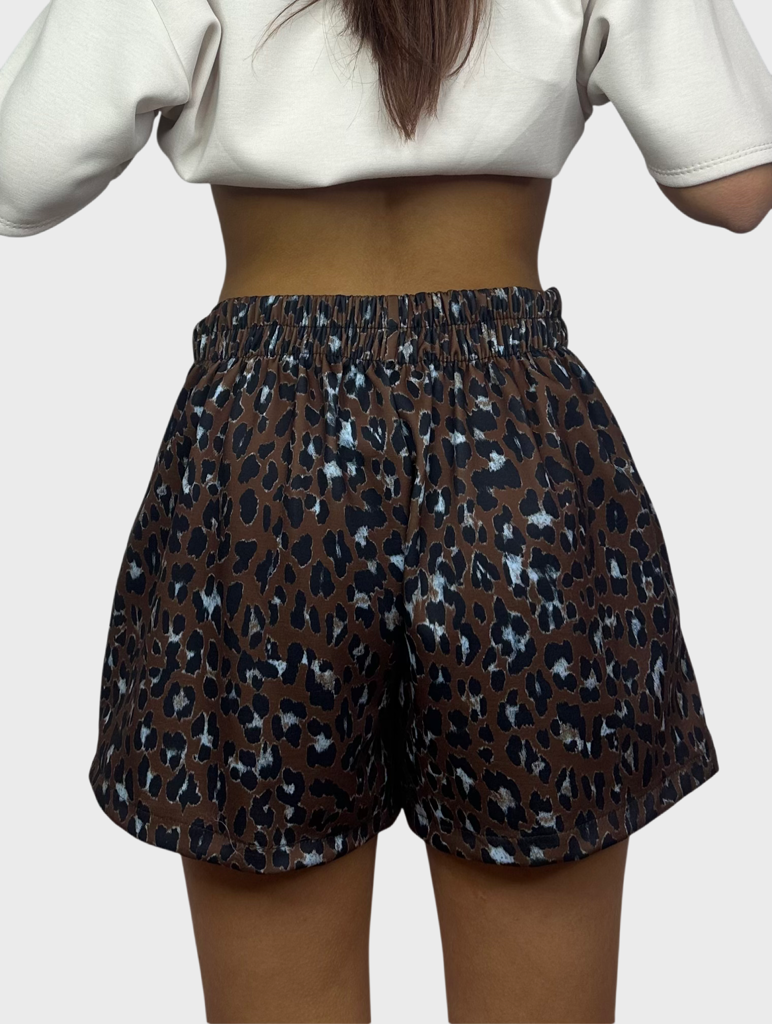 Leopard Short - Bruin met Blauw