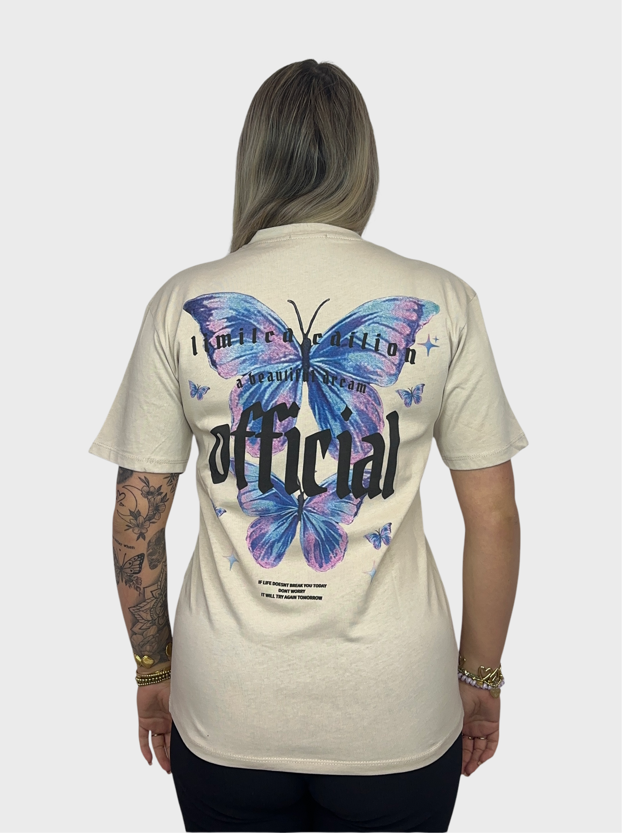Official Butterfly T-Shirt - Beige