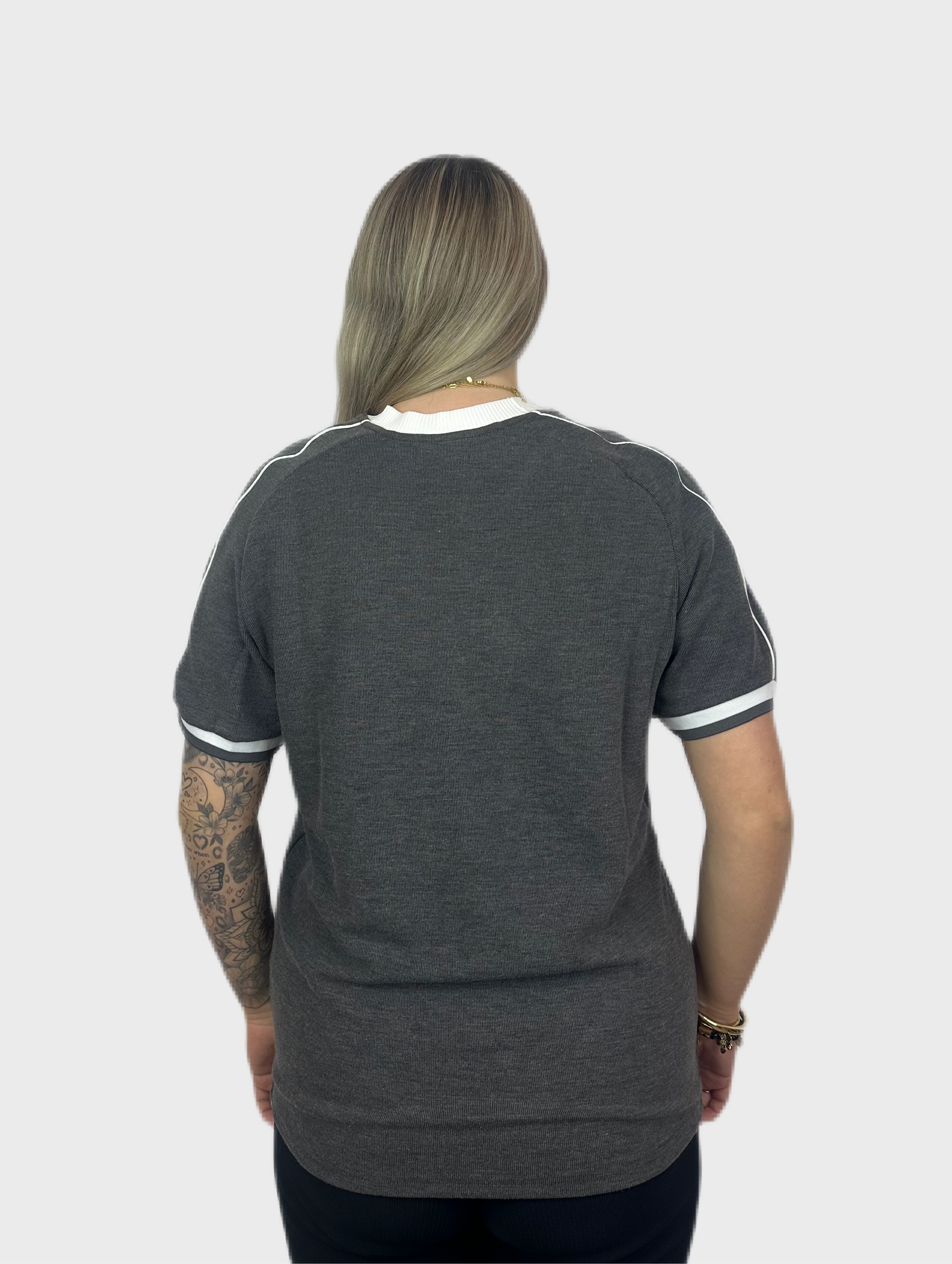 Basic Line T-Shirt - Grijs