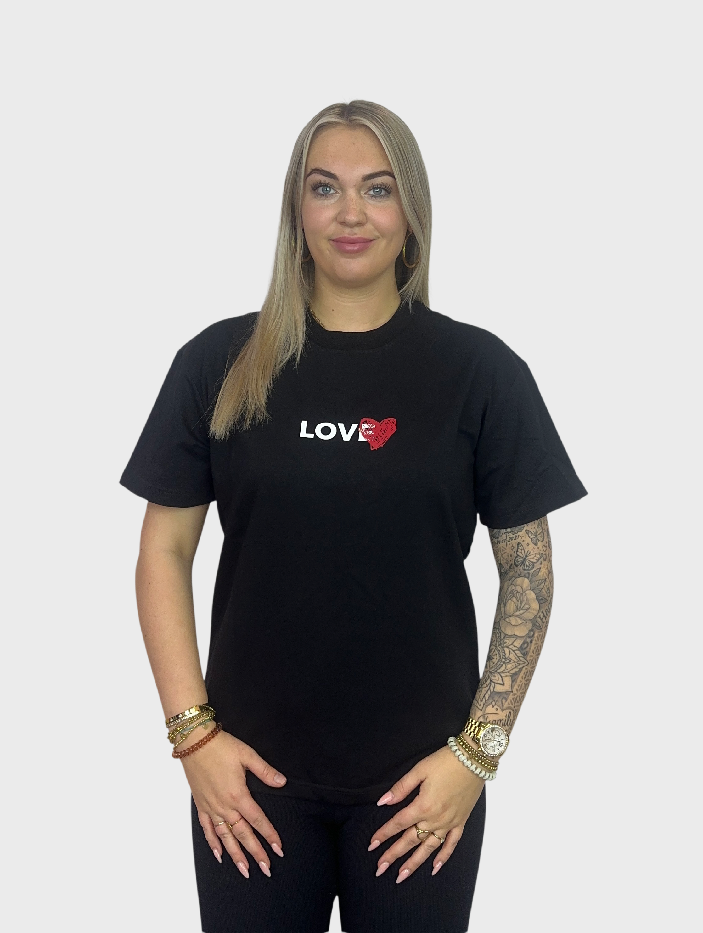 Love You T-Shirt - Zwart