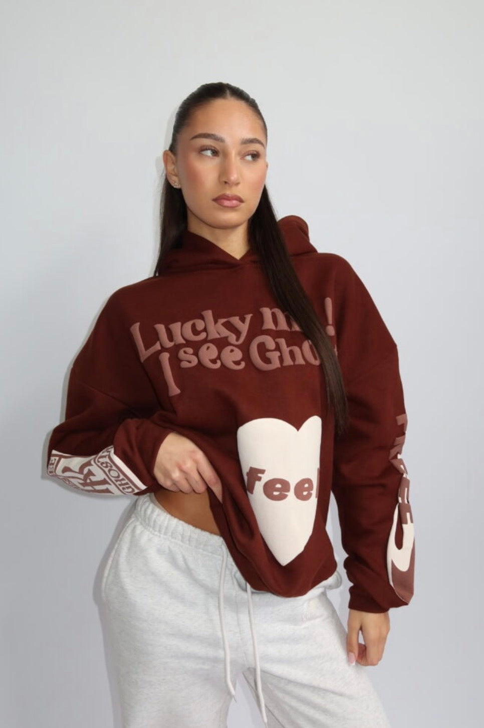 Lucky Me Hoodie - Bruin met Bruin