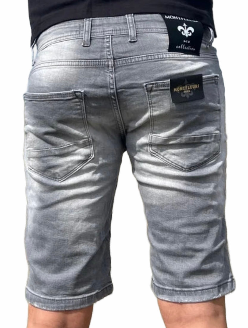 Greylo Short Jean - Grijs - Flexxfashion Flexxfashion Greylo Short Jean - Grijs