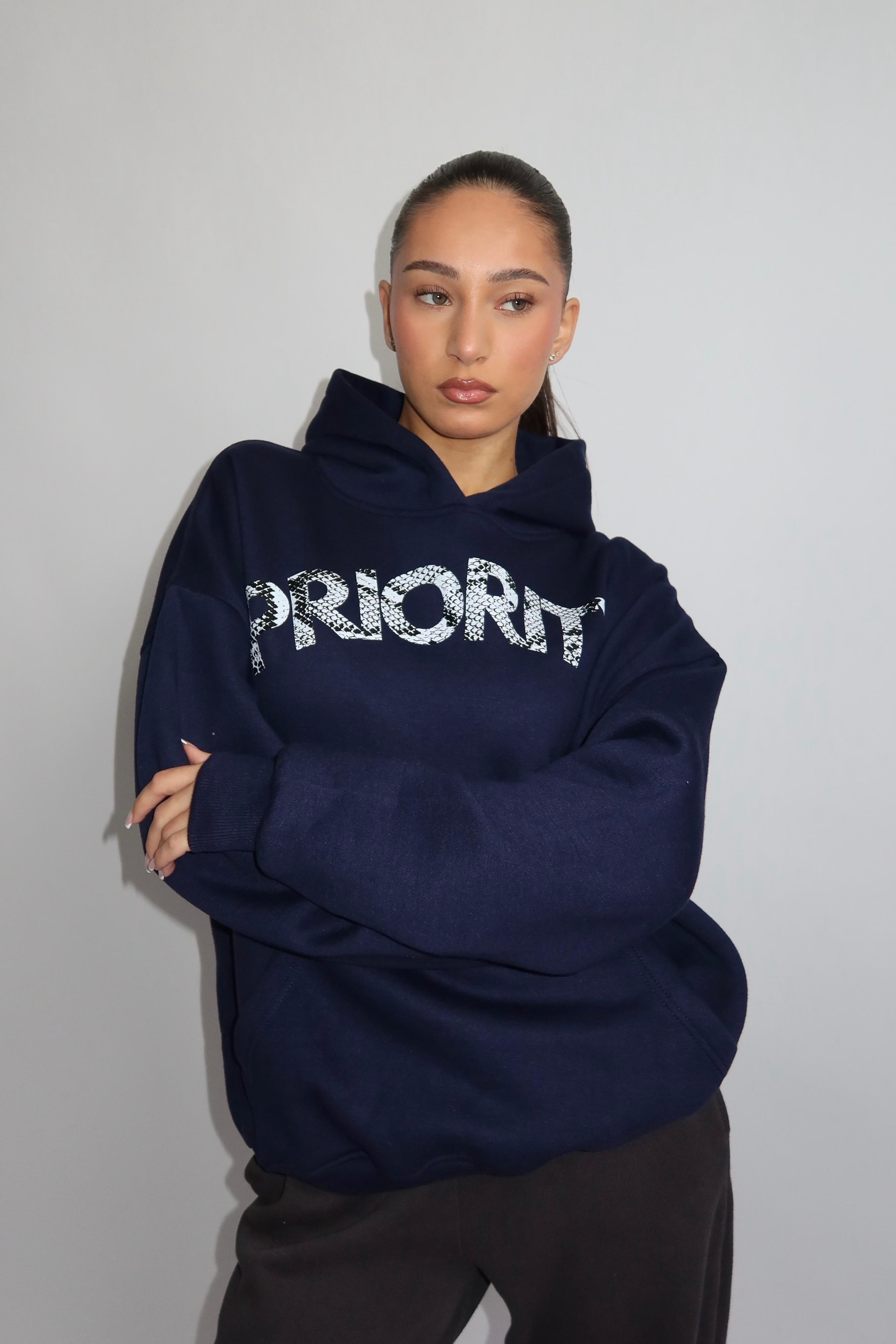 Priority Snake Hoodie - Navy