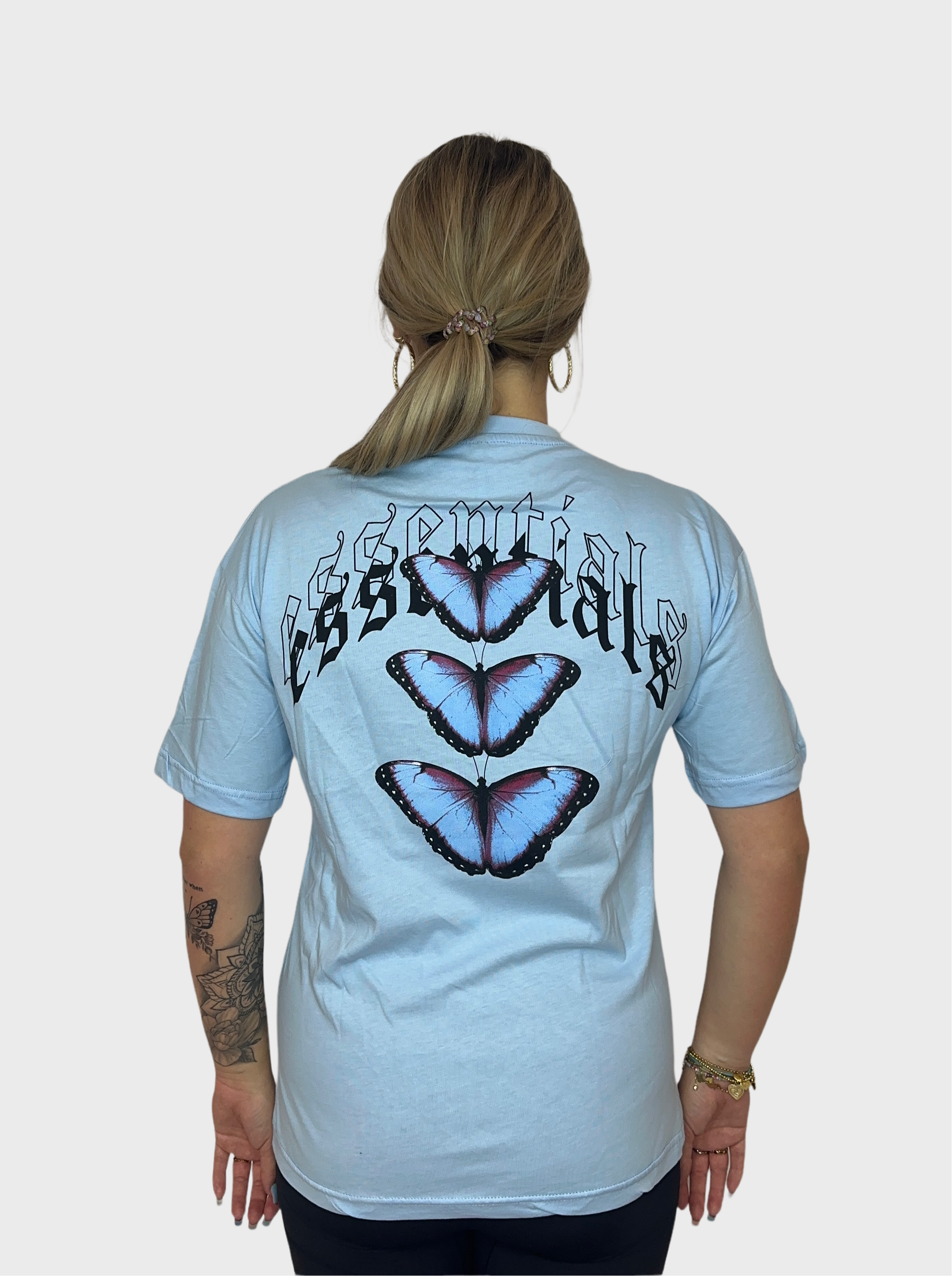 Essentials Butterfly T-Shirt - Baby Blauw