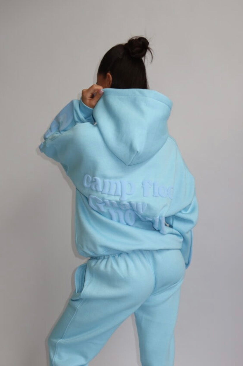 Lucky Me Hoodie - Baby Blauw