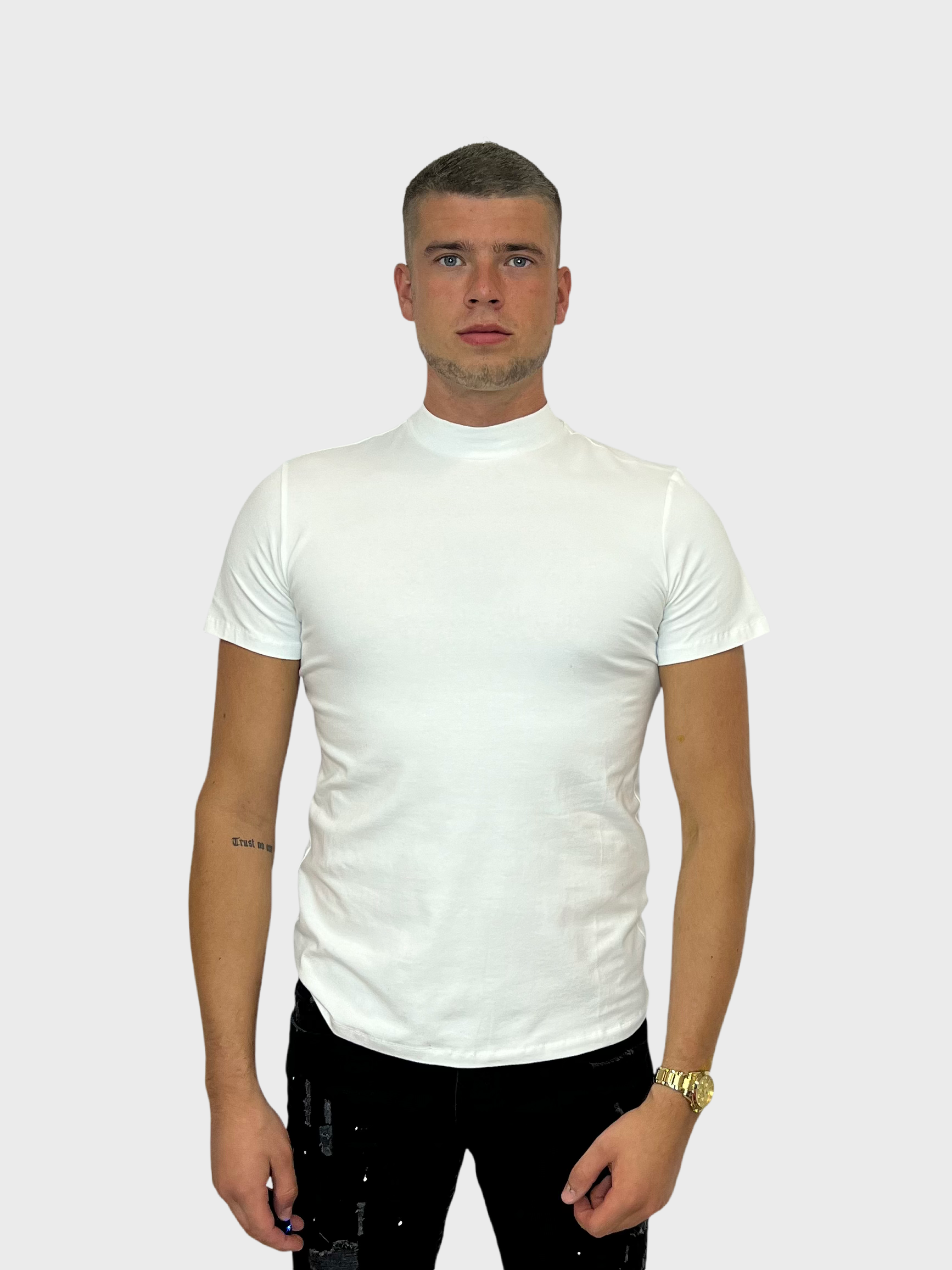 Turtle Neck T-Shirt - Wit