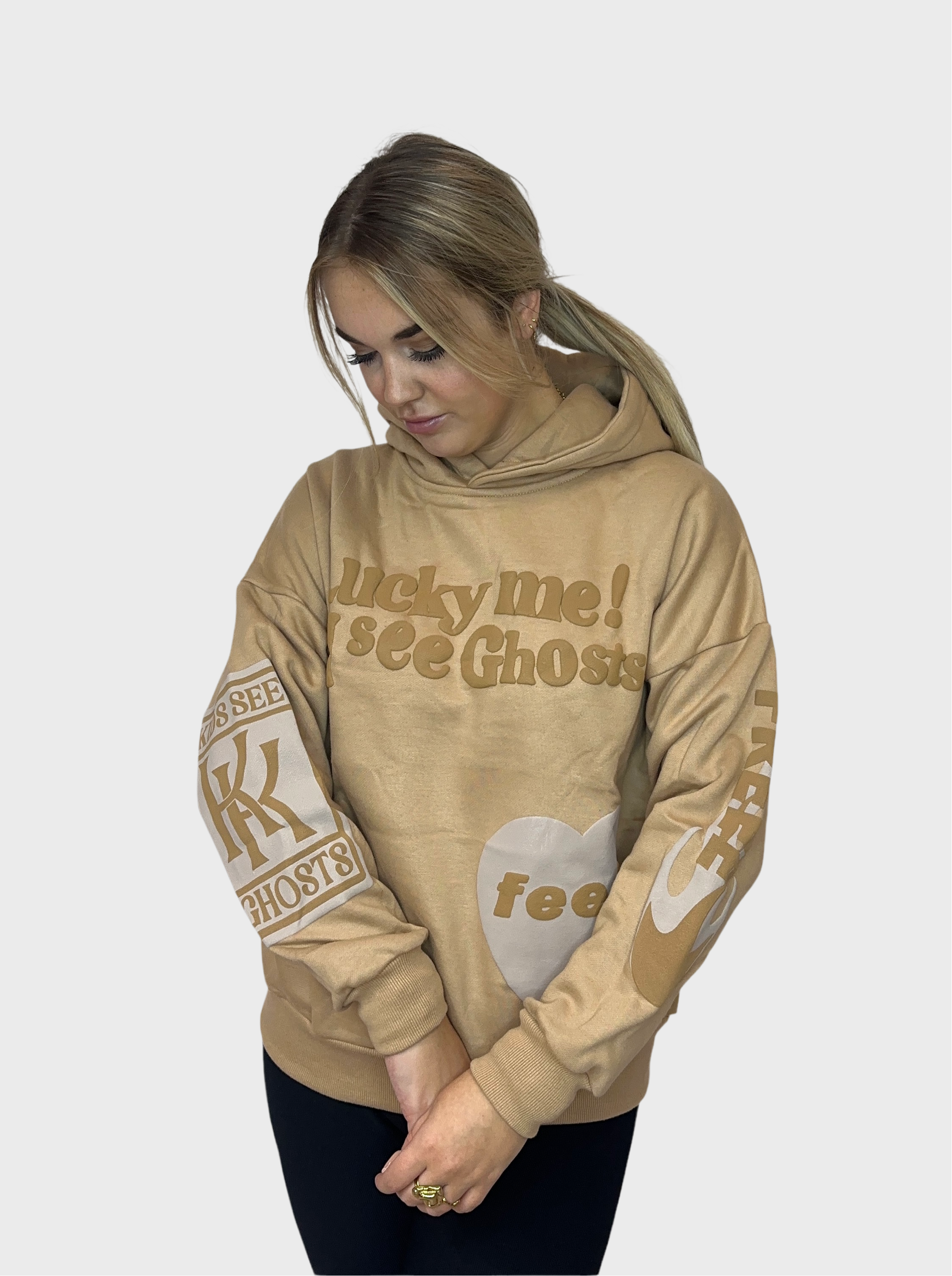 Lucky Me Hoodie - Beige