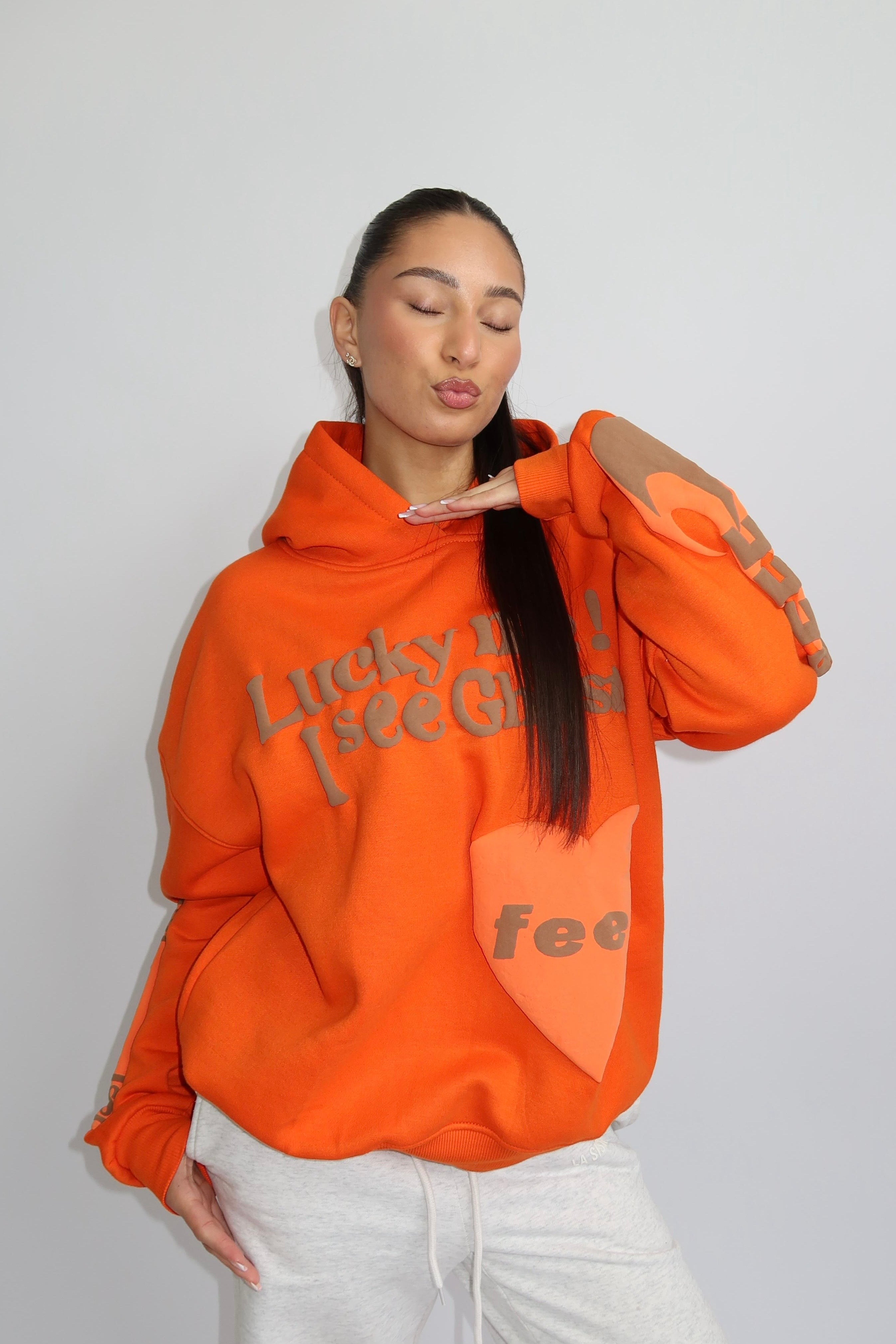 Lucky Me Hoodie - Oranje