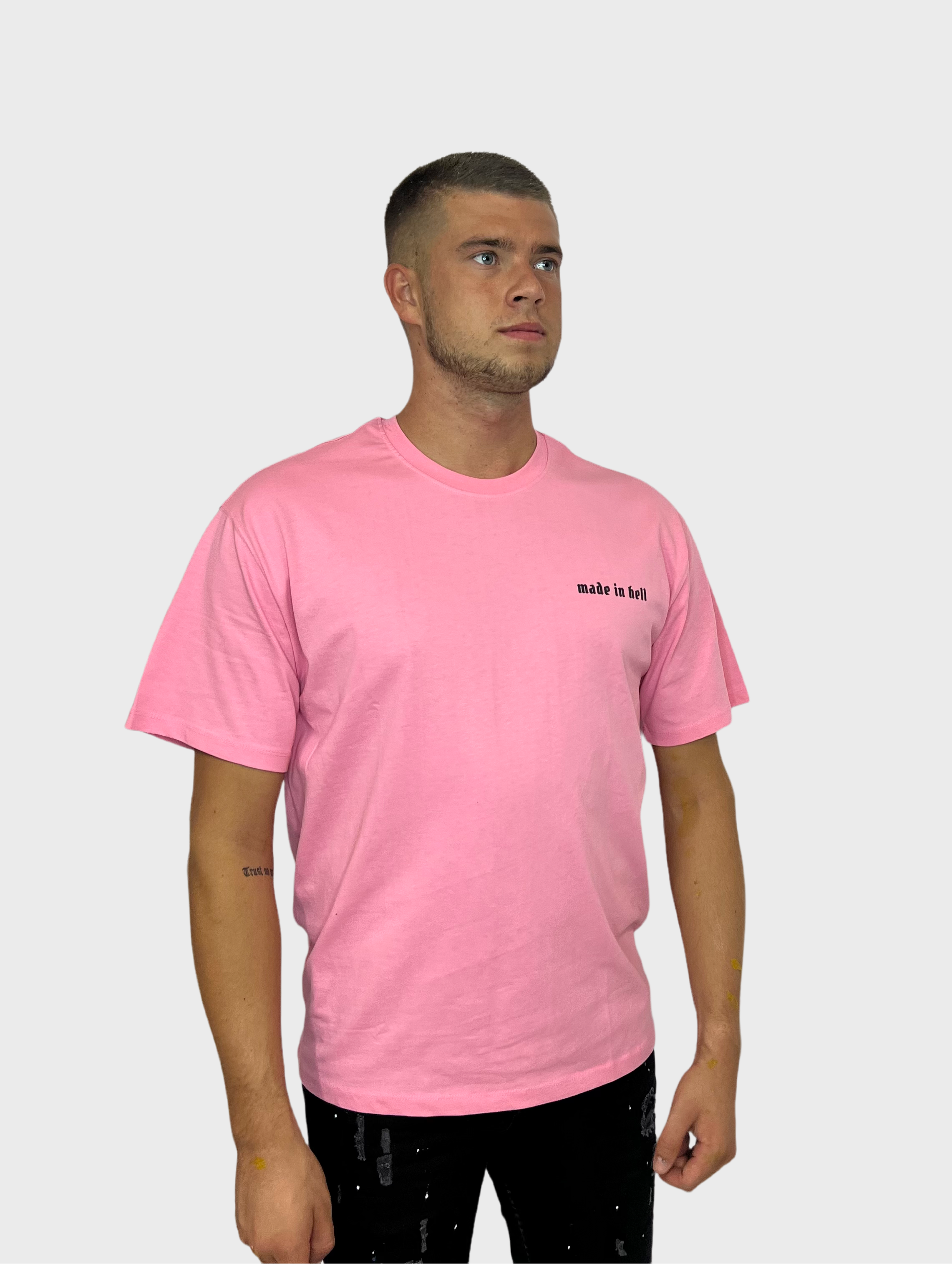 Made in Hell T-Shirt - Roze