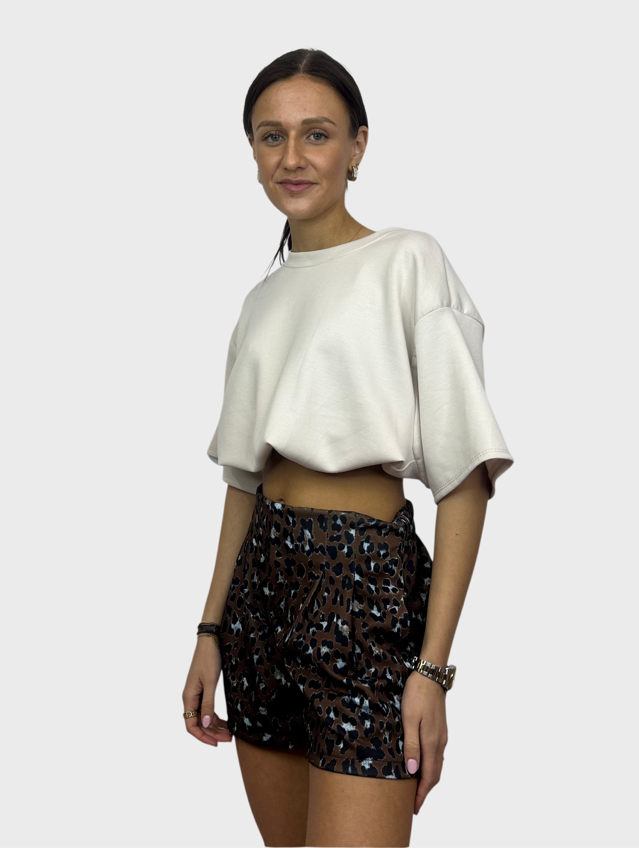 Leopard Short - Bruin met Blauw