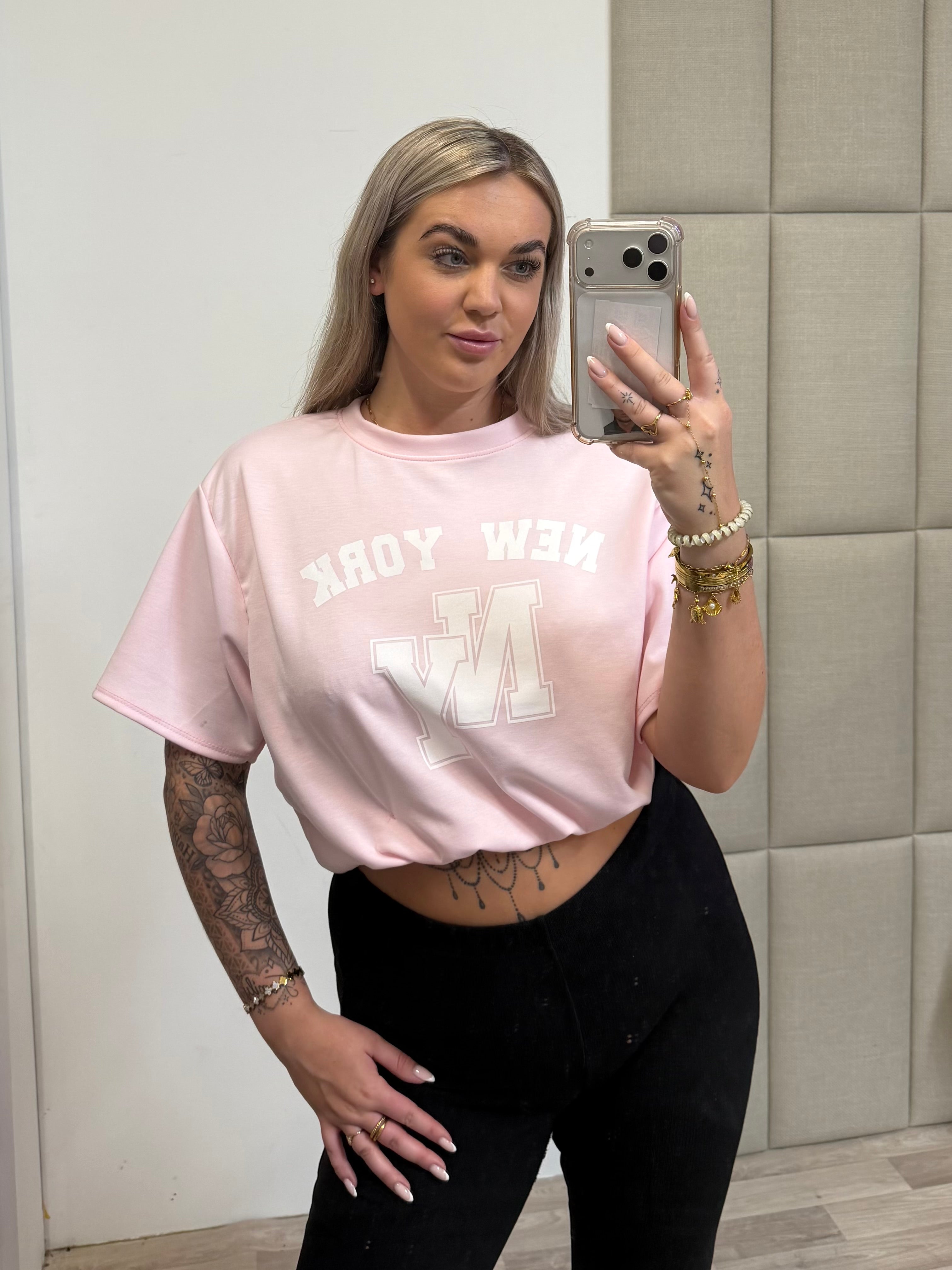 New York Top - Pastel Roze