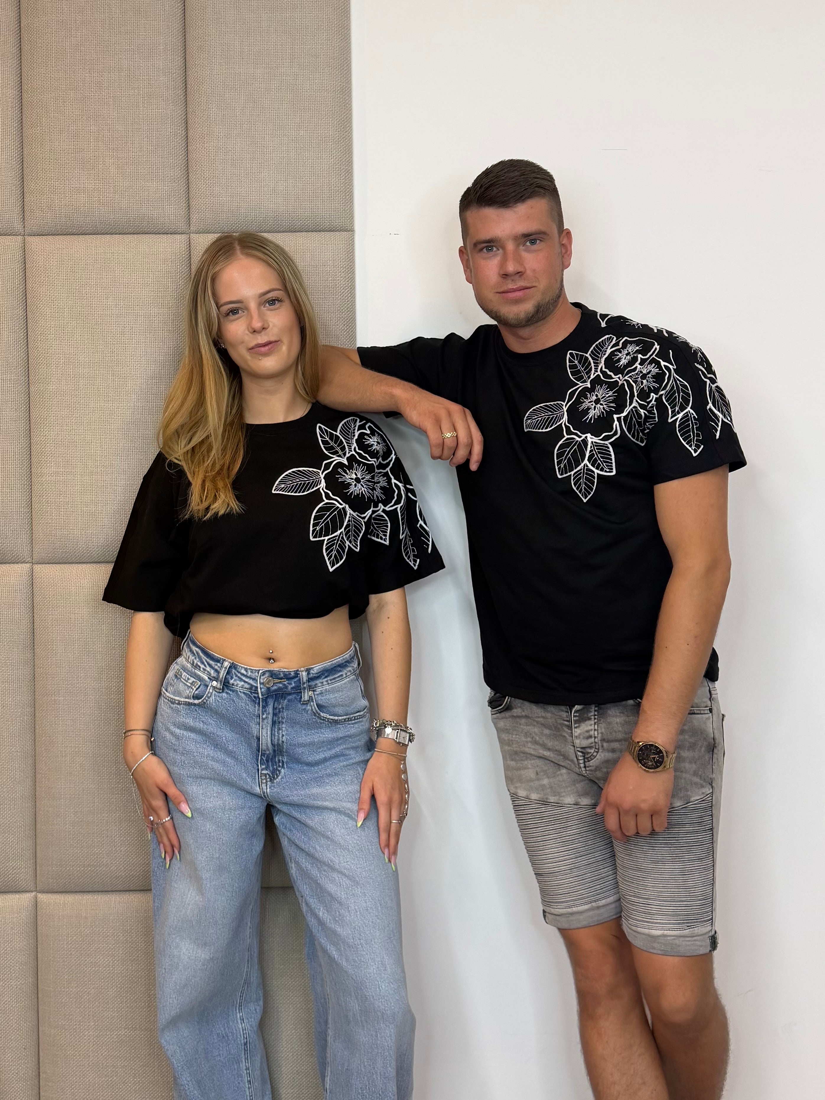 Big Flower T-Shirt - Zwart