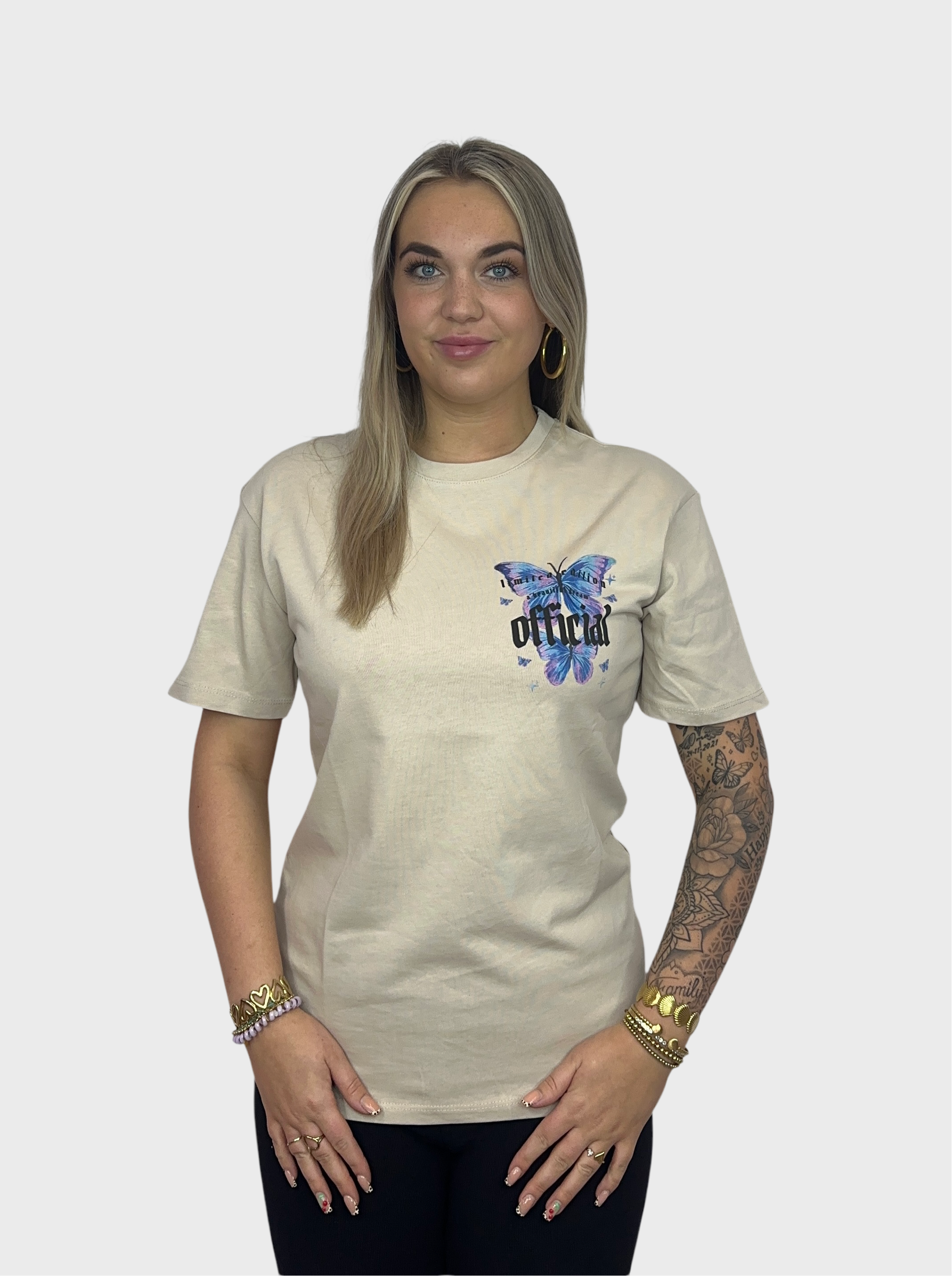Official Butterfly T-Shirt - Beige
