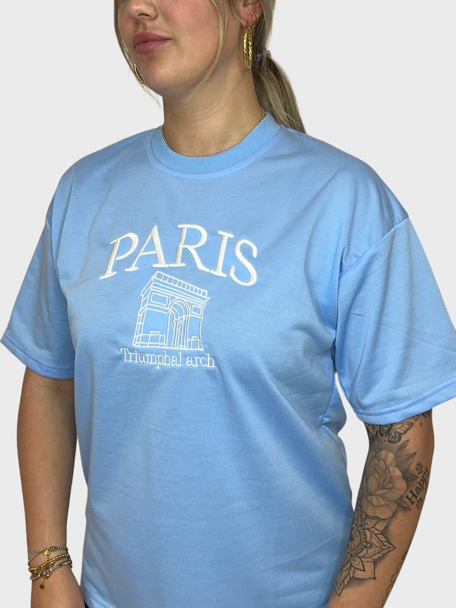 Paris Basic T-Shirt - Baby Blauw