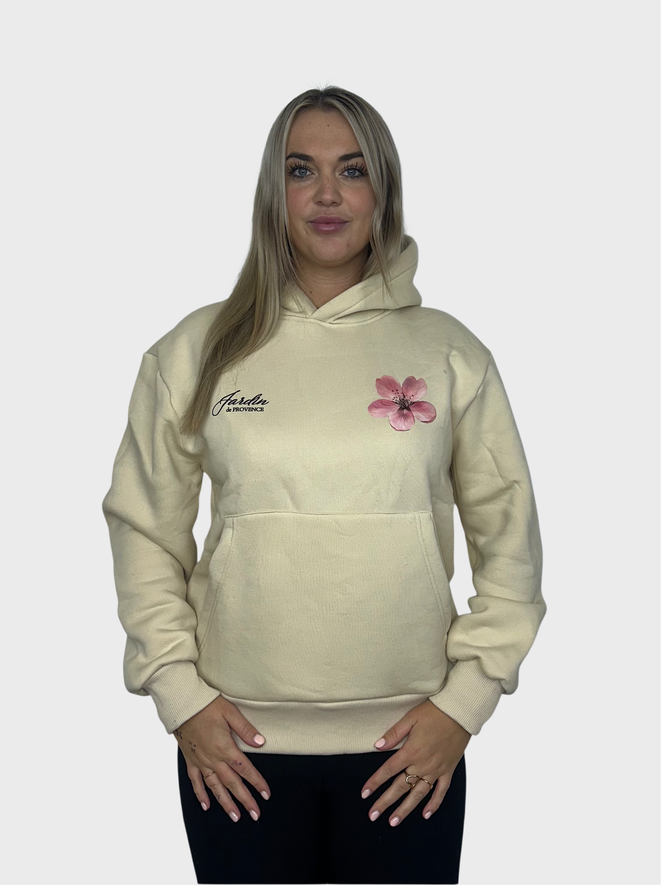 Jardin Flower Hoodie - Beige