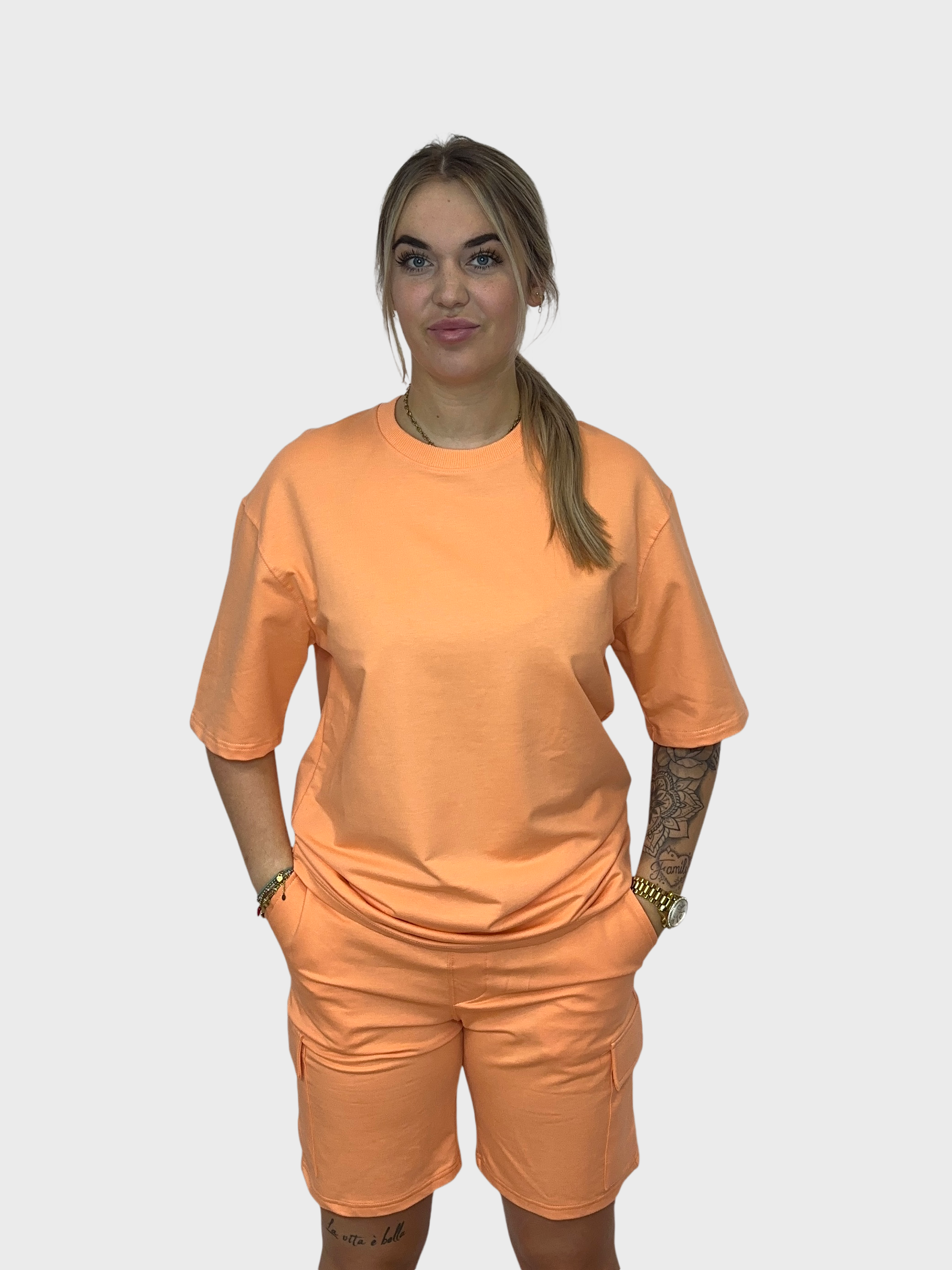 Comfy Trainingspak Short - Oranje