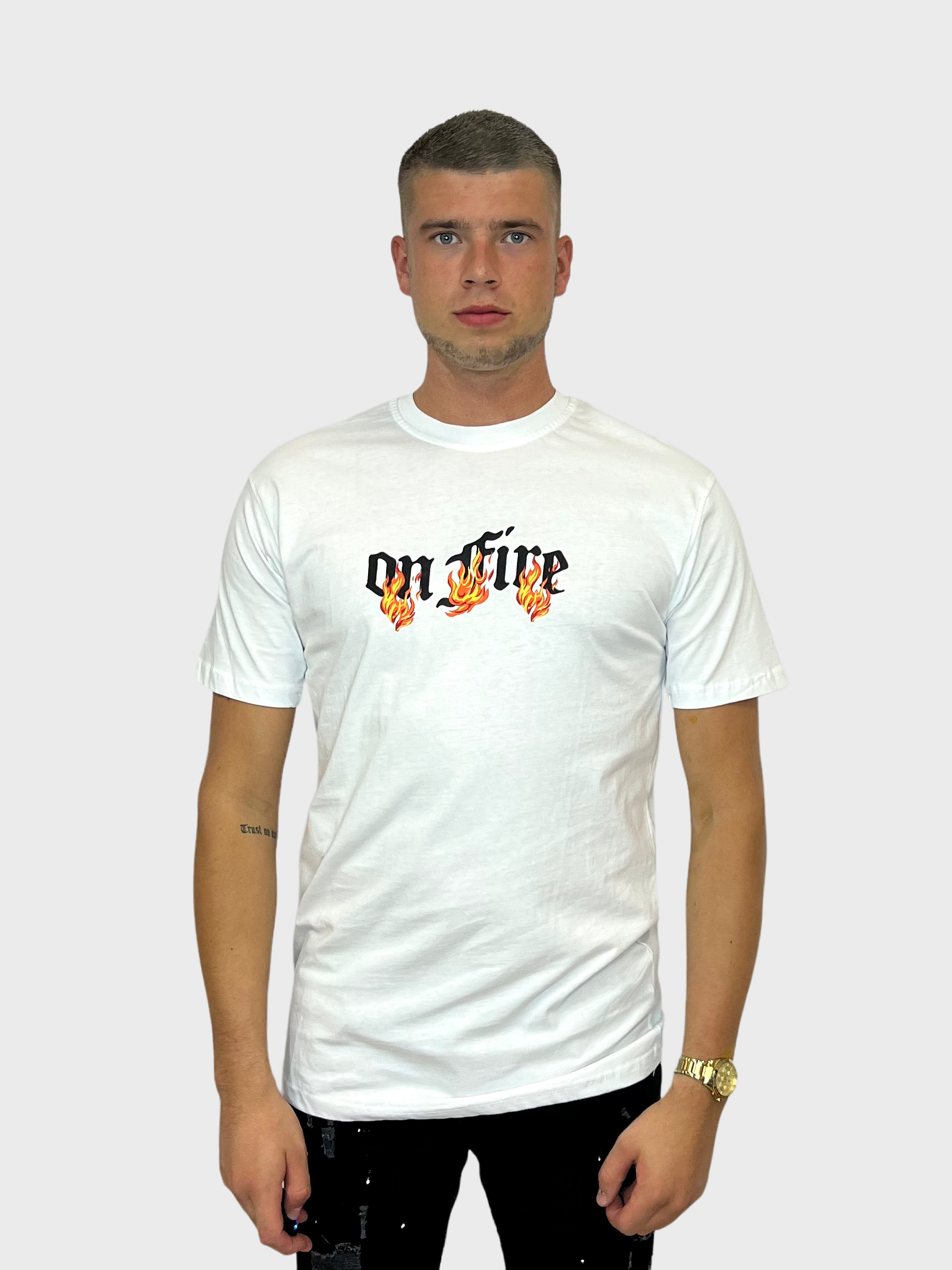 On Fire T-Shirt - Wit