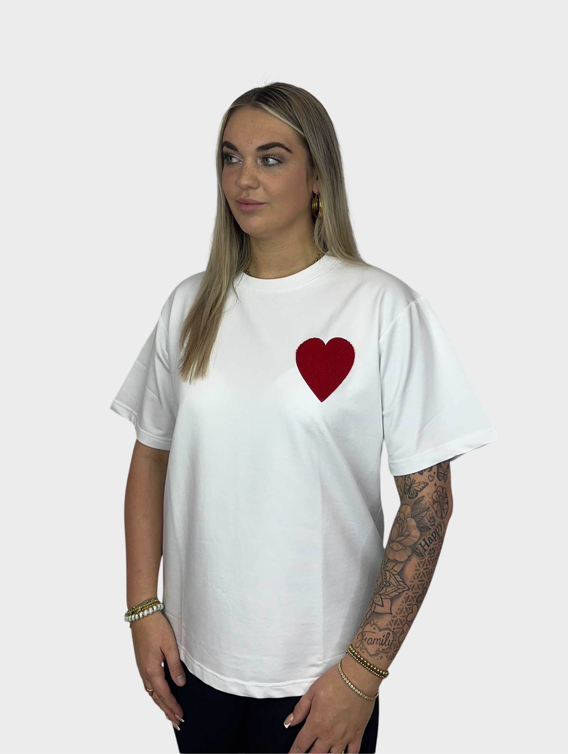 Basic Heart T-Shirt - Wit