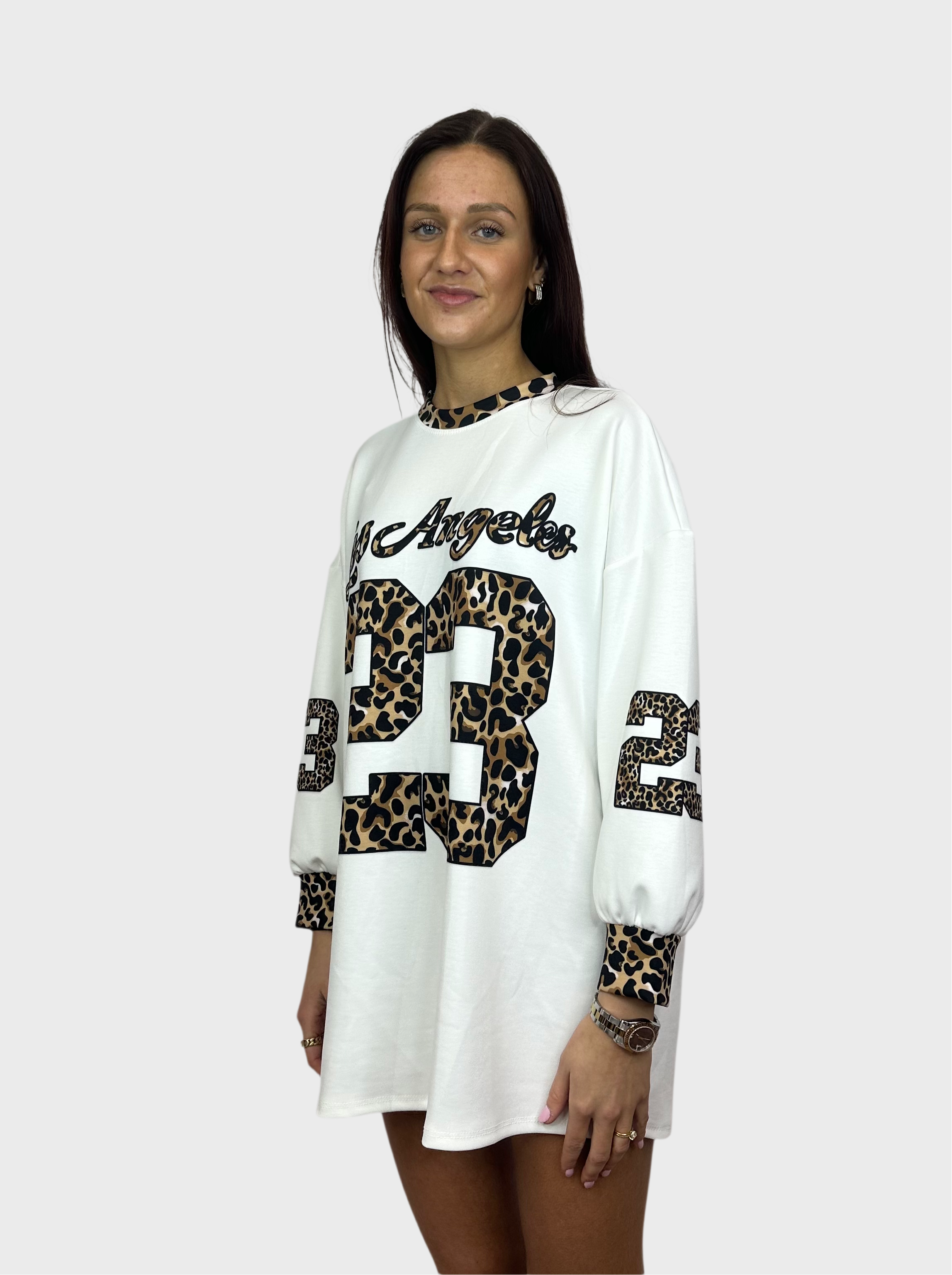 Los Angeles T-Shirt Dress - Wit