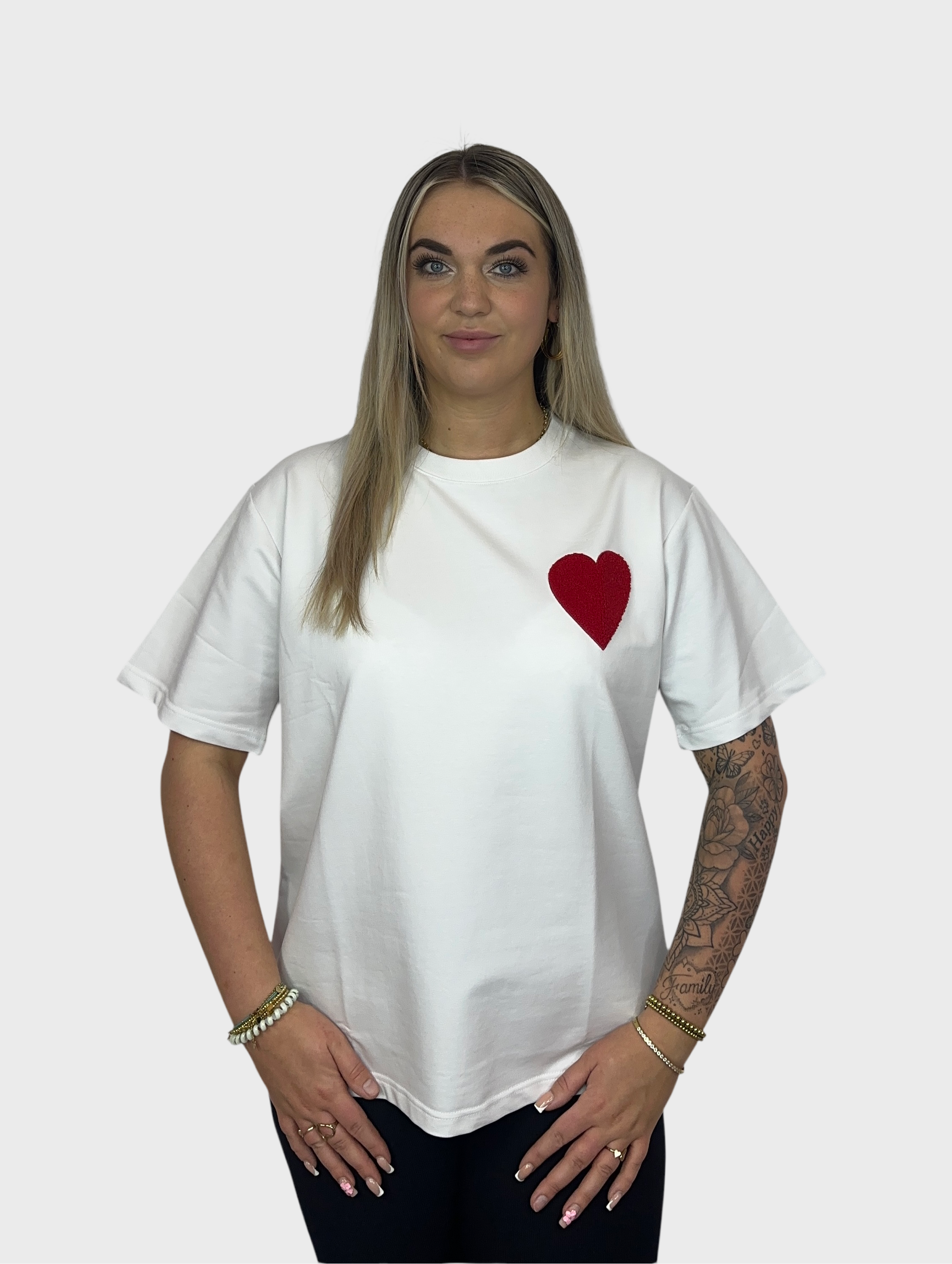 Basic Heart T-Shirt - Wit