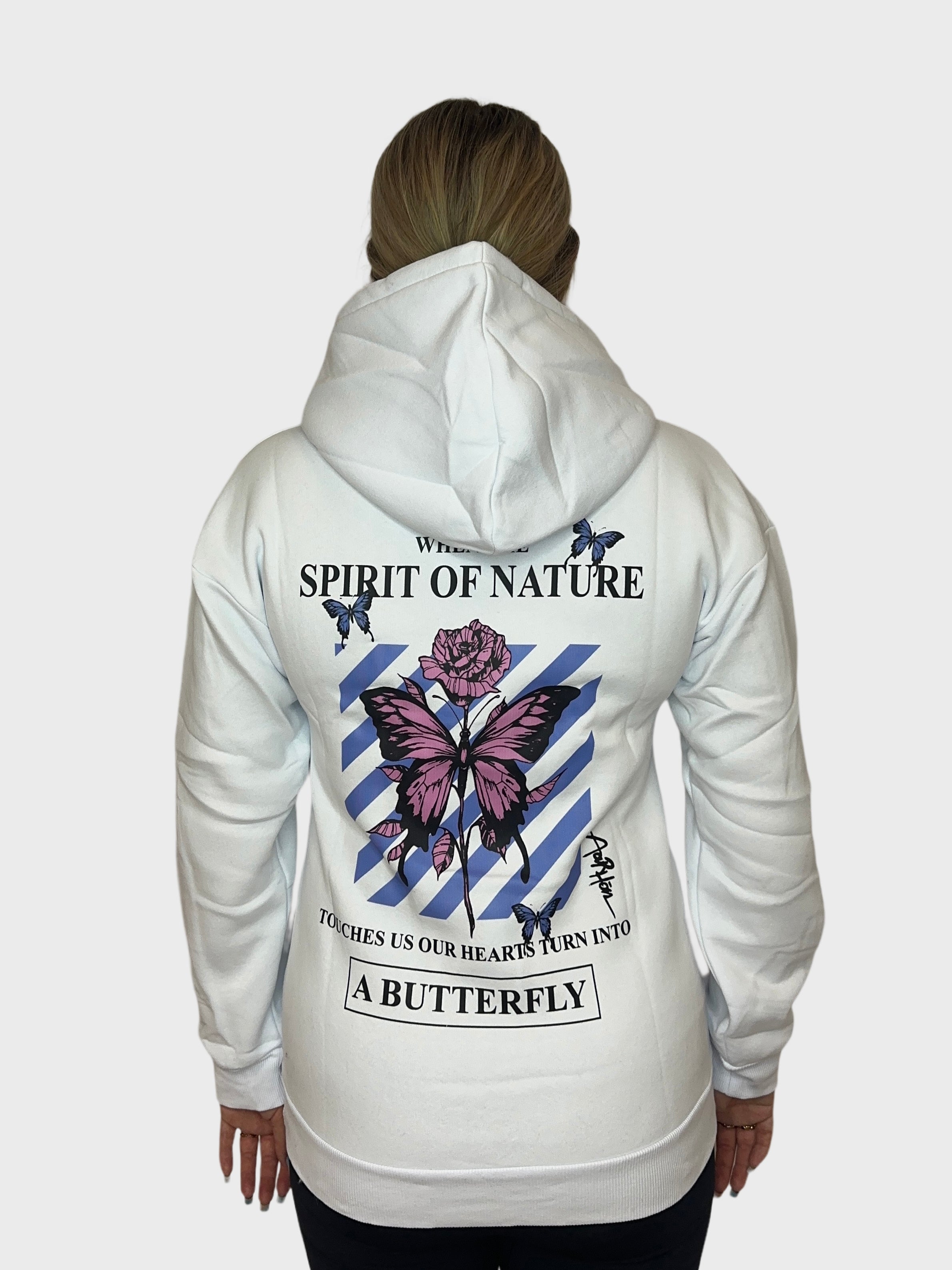 Spirit Butterfly Hoodie - Wit