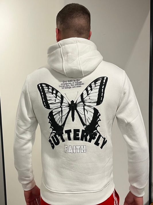 Faith Butterfly Hoodie - Wit