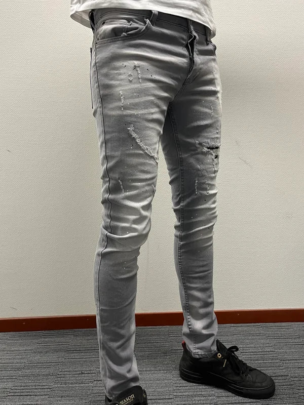 Greyno Slim Fit Jean - Grijs - Flexxfashion Flexxfashion Greyno Slim Fit Jean - Grijs