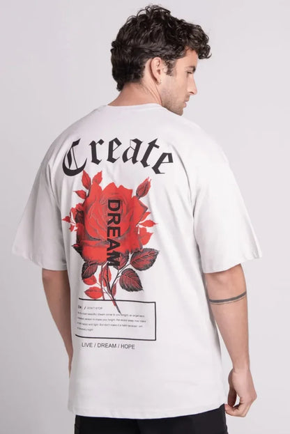Red Rose T-Shirt - Wit