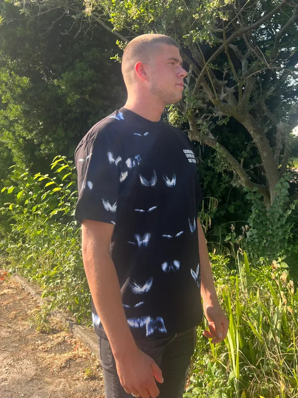 Double Butterfly T-Shirt - Zwart