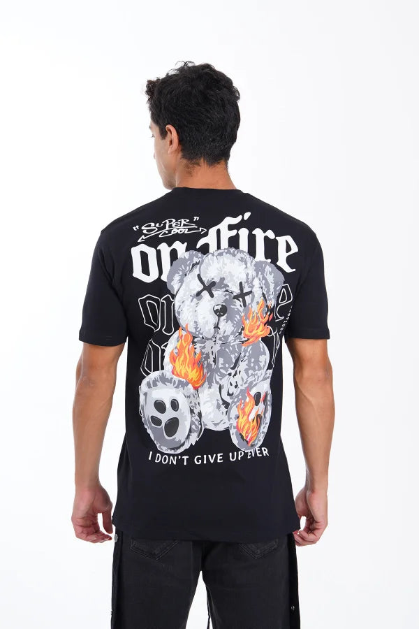 On Fire T-Shirt - Zwart