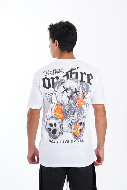 On Fire T-Shirt - Wit