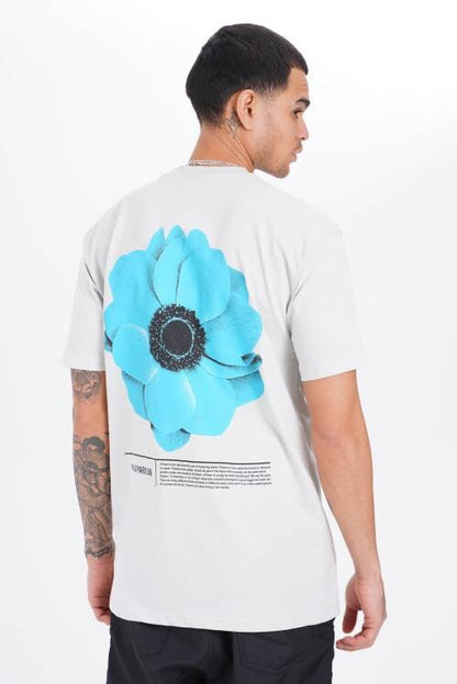 Big Flower T-Shirt - Licht Grijs