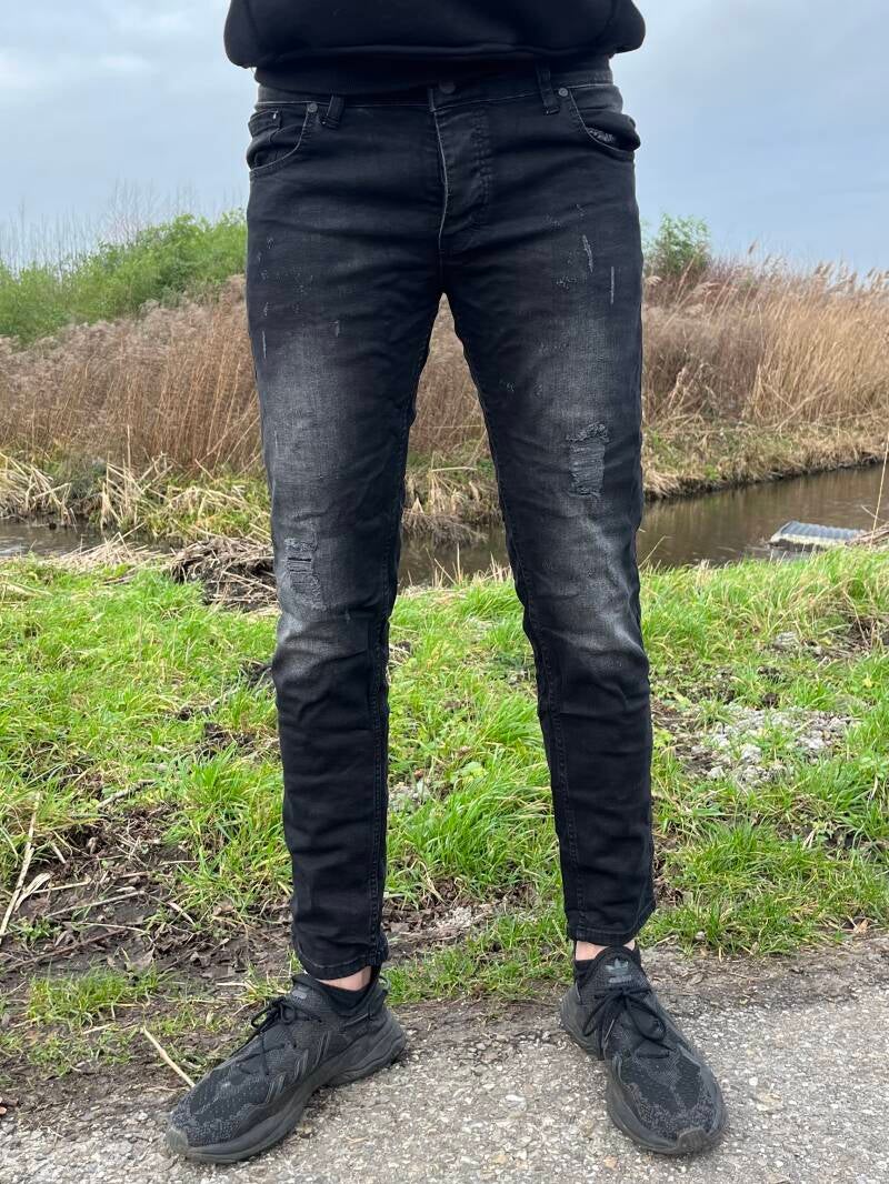 Darkey Slim Fit Jean - Zwart - Flexxfashion Flexxfashion Darkey Slim Fit Jean - Zwart