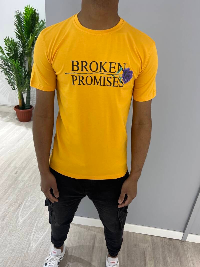 Broken Promises T-Shirt - Geel