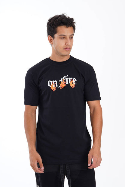 On Fire T-Shirt - Zwart